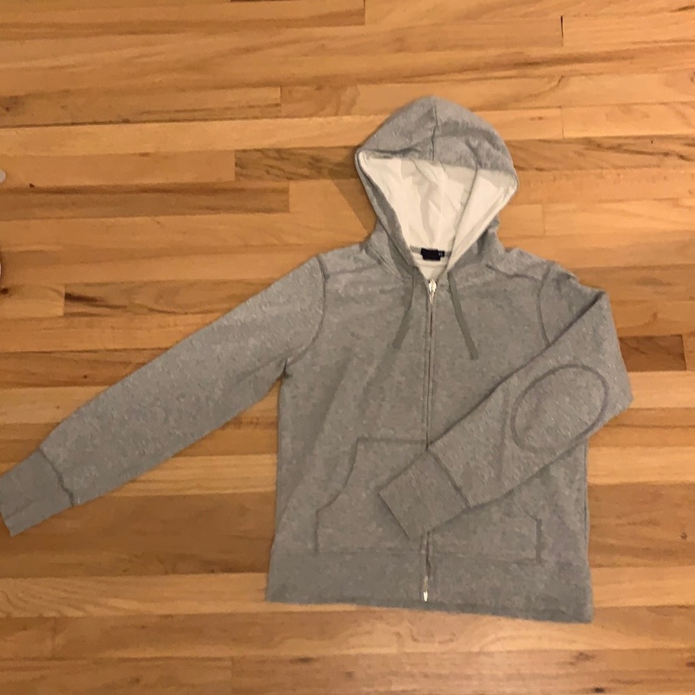 GAP women’s zip up gray hoodie.